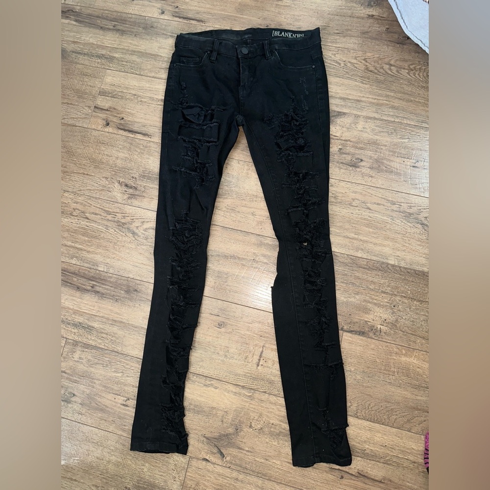Black ripped jeans
